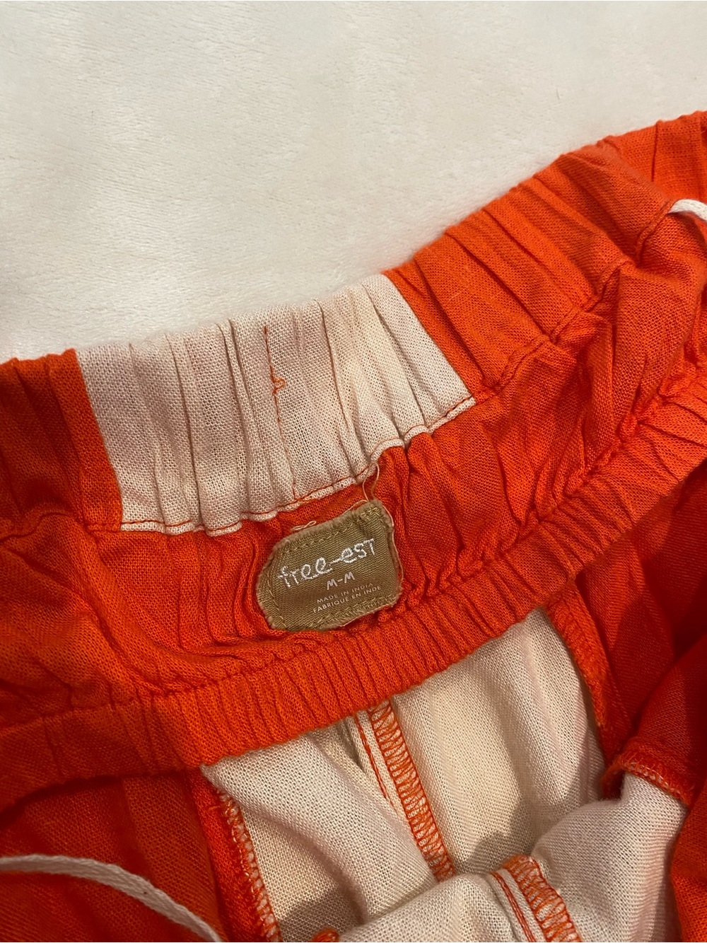 Free People Orange and Cream Striped Jumpsuit - Picture 3 of 4